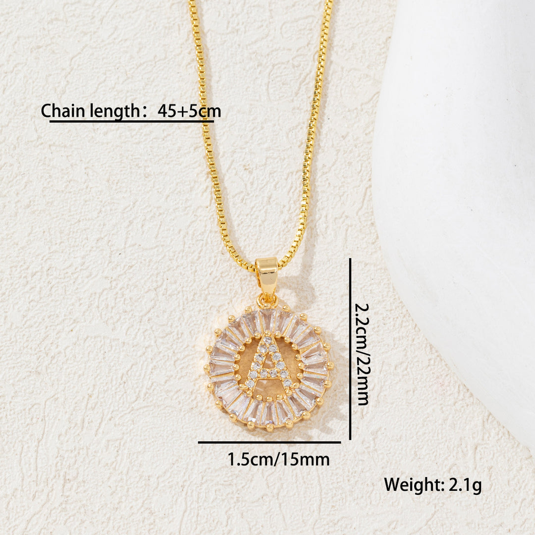 26 letter pendant necklace