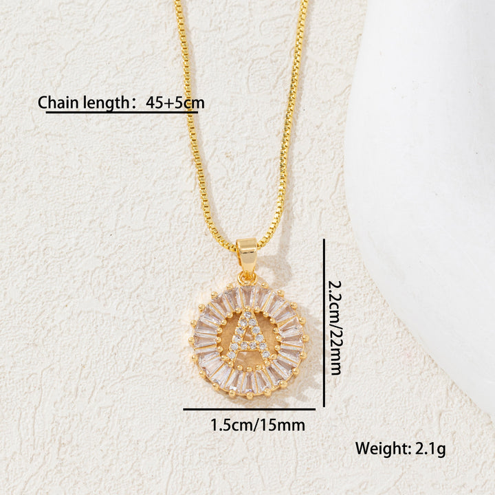 26 letter pendant necklace