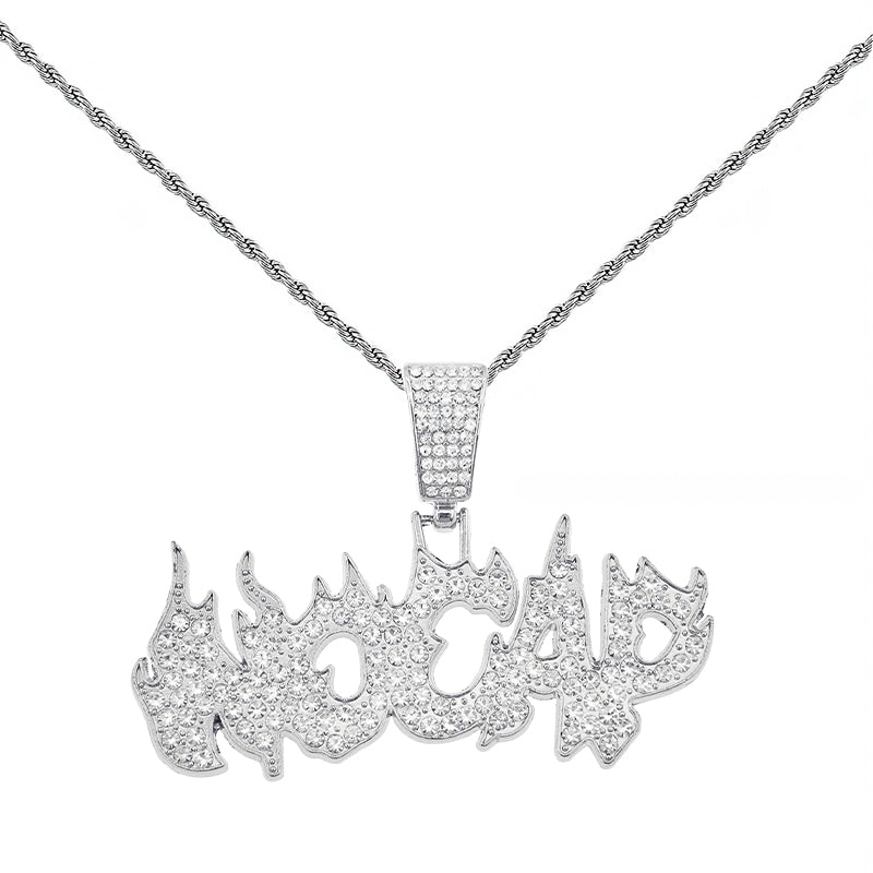 Full diamond hip-hop style multi style pendant necklace (can be paired with rich hanging accessories)