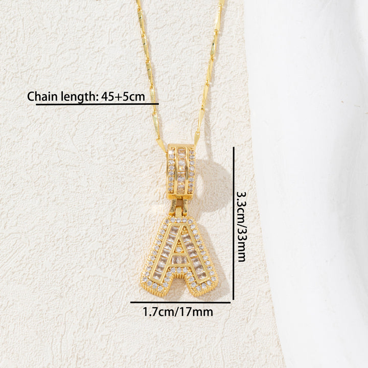 26 letter pendant necklace