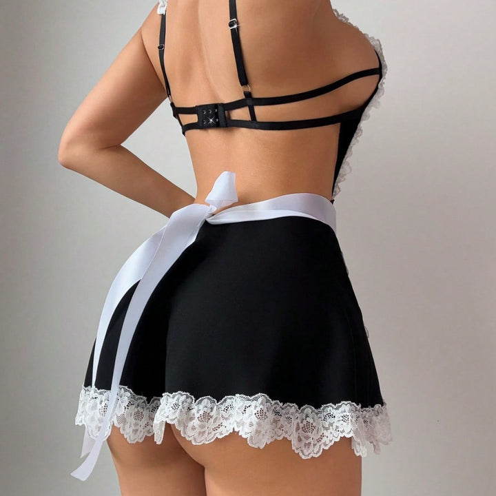 Lace Trim French Maid Costume