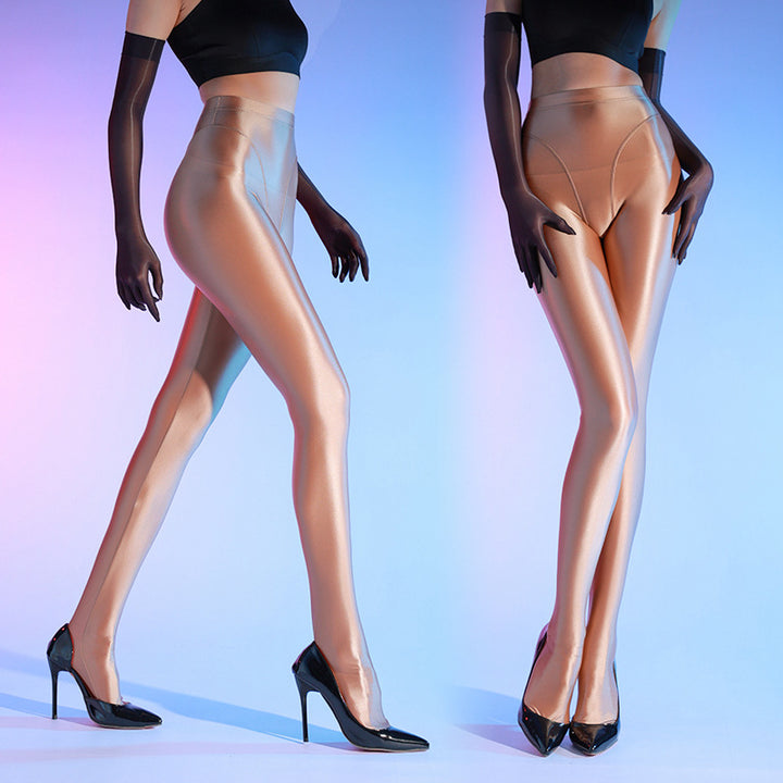 Shiny High-Waist Glossy Tights