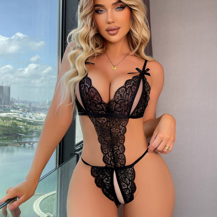 Open-Cup Lace Teddy