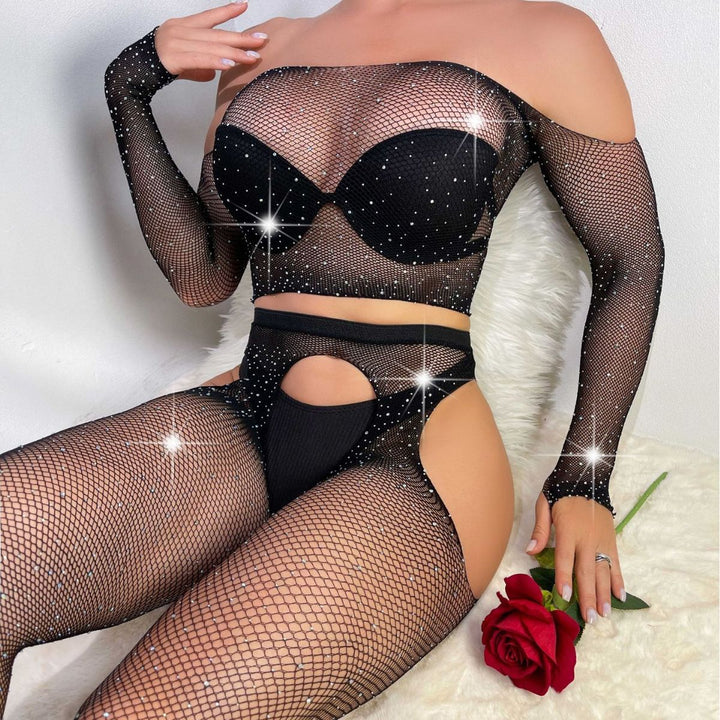 Galaxy Sparkle Fishnet Bodystocking