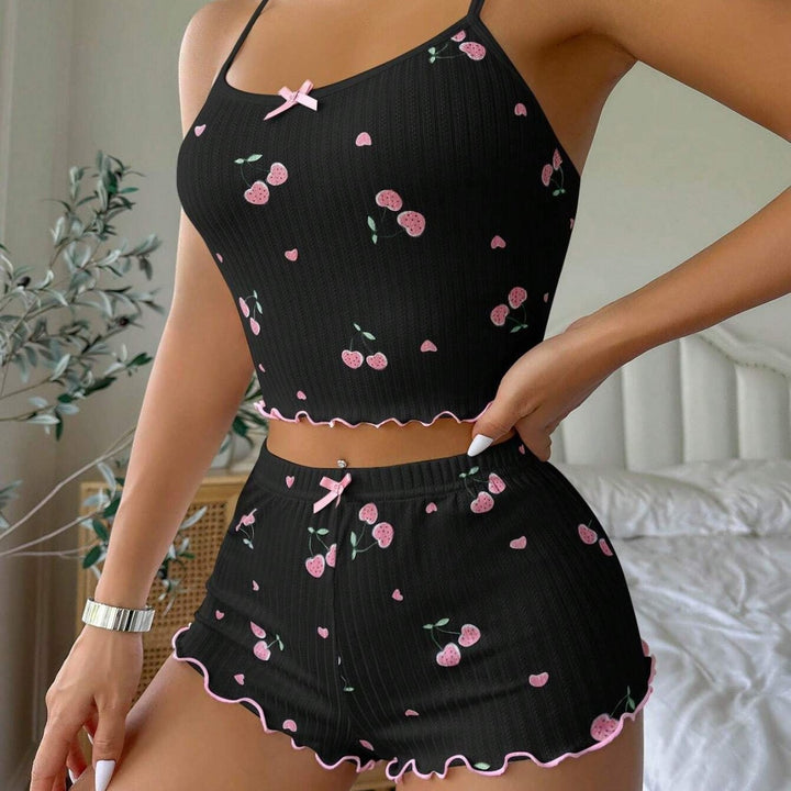 Sweet Cherry Cami Pajama Set – Sexy & Playful Loungewear