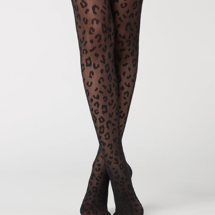 Leopard Print Sheer Tights