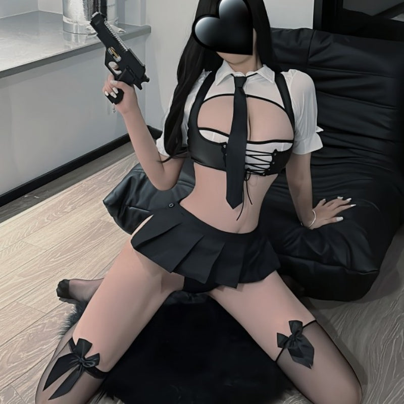 Secret Agent Office Fantasy Lingerie Set
