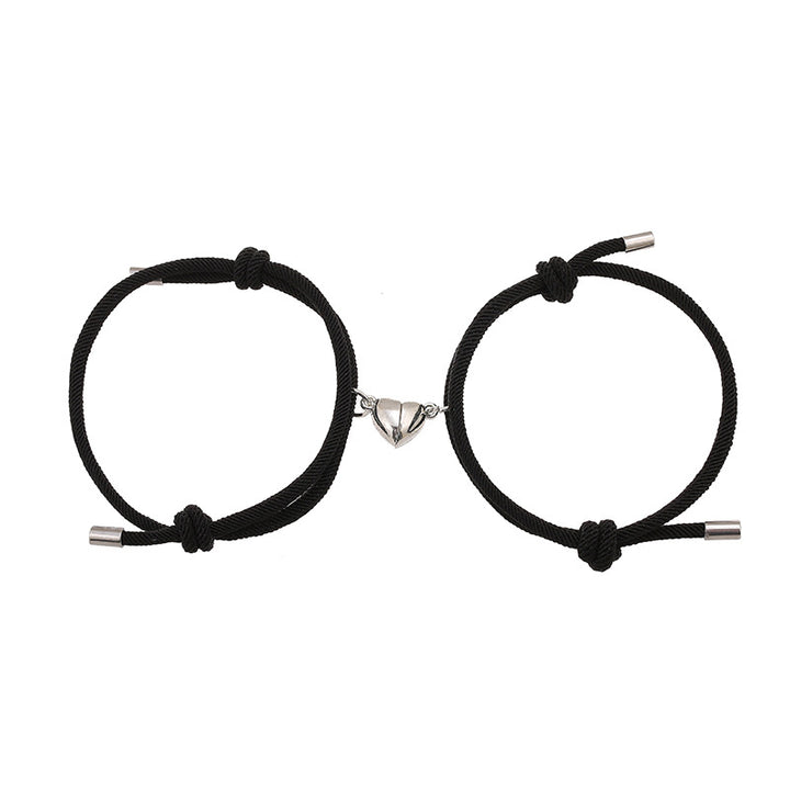 Multi-Color Heart Magnetic Couple Bracelet