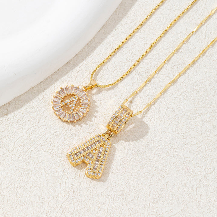 26 letter pendant necklace