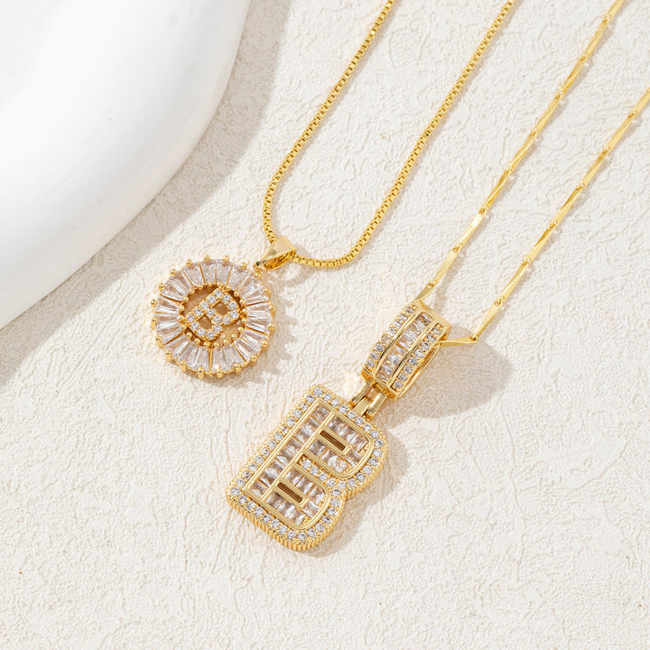 26 letter pendant necklace