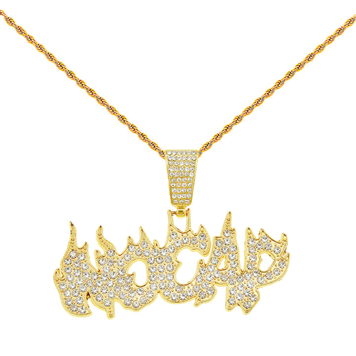Full diamond hip-hop style multi style pendant necklace (can be paired with rich hanging accessories)