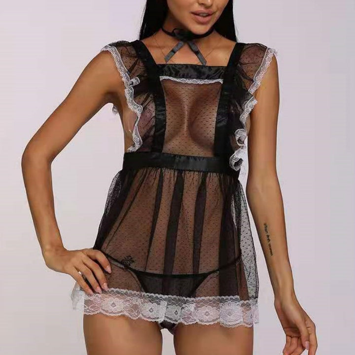 Sheer Maid Babydoll Lingerie Set