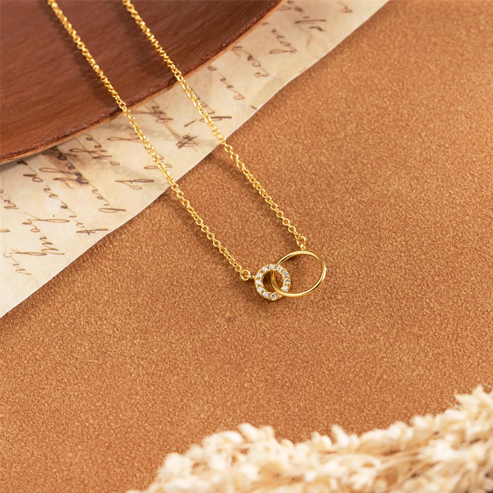 Linked Ring Diamond Necklace