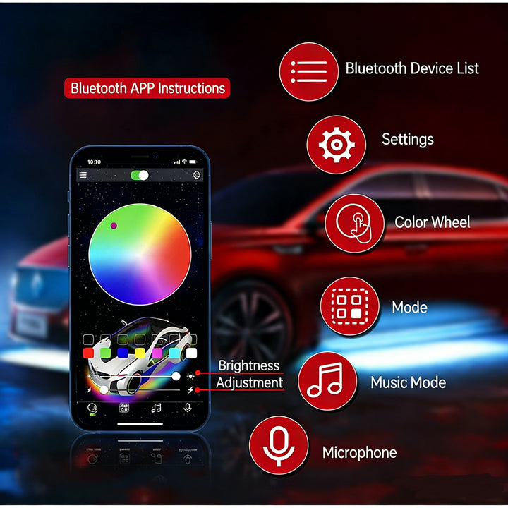 Custom LED Logo & Name Car Footwell Mat