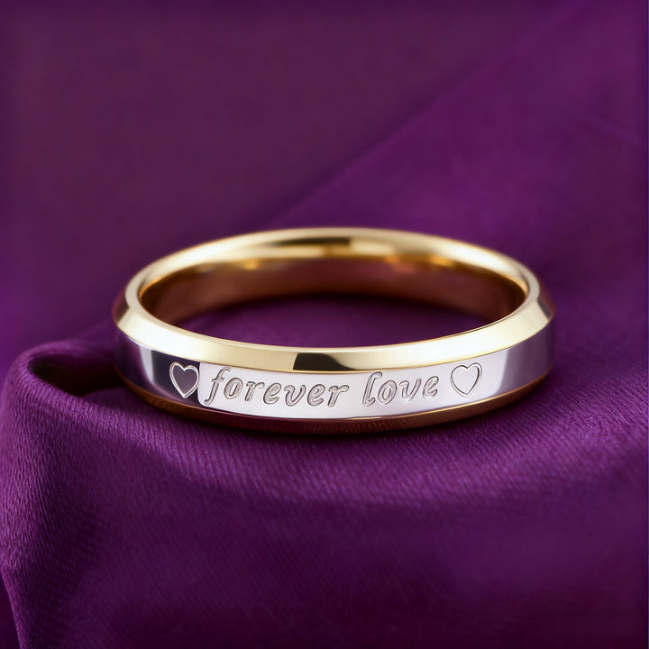 "Forever Love" Two-Tone Couple Ring（Free shipping on a pair of rings）