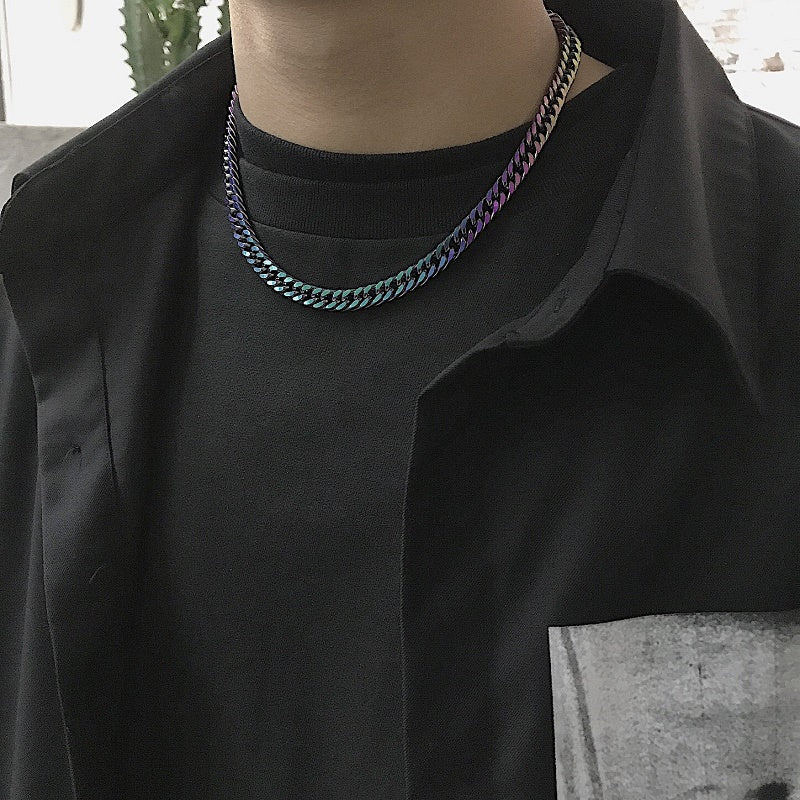 Heat-Treated Iridescent Cuban Link Necklace