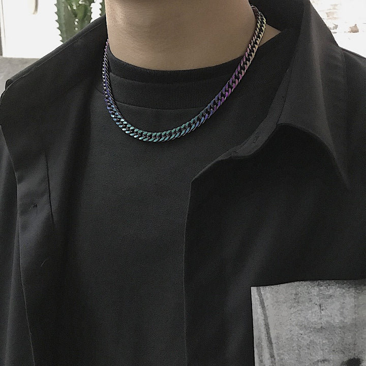 Heat-Treated Iridescent Cuban Link Necklace
