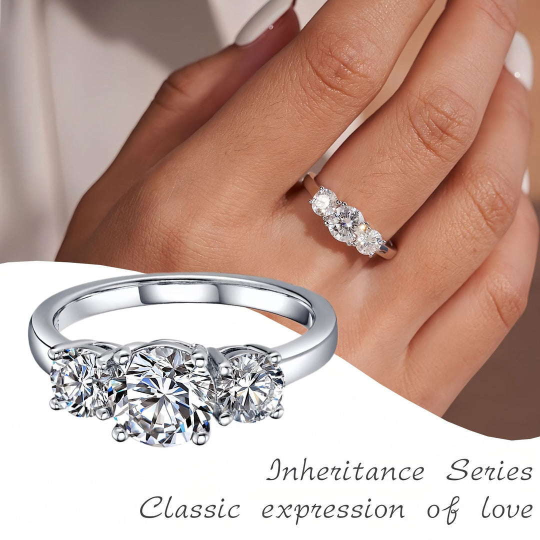 18K Gold / 18K White Gold Eternity Ring Classic Round-Cut Multi-Stone Design