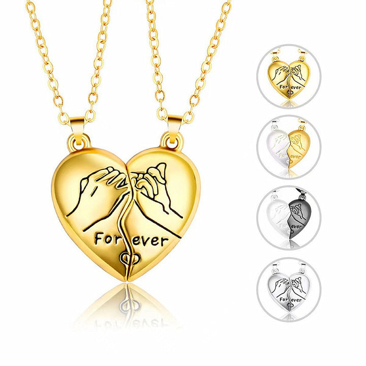 Couple Magnetic Love Hand-Holding Necklace - Multi-Color Unisex Eternal Love Accessory