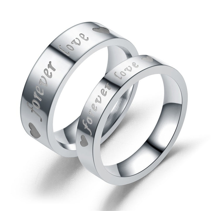 Eternal Whisper Engraved Couple Rings
