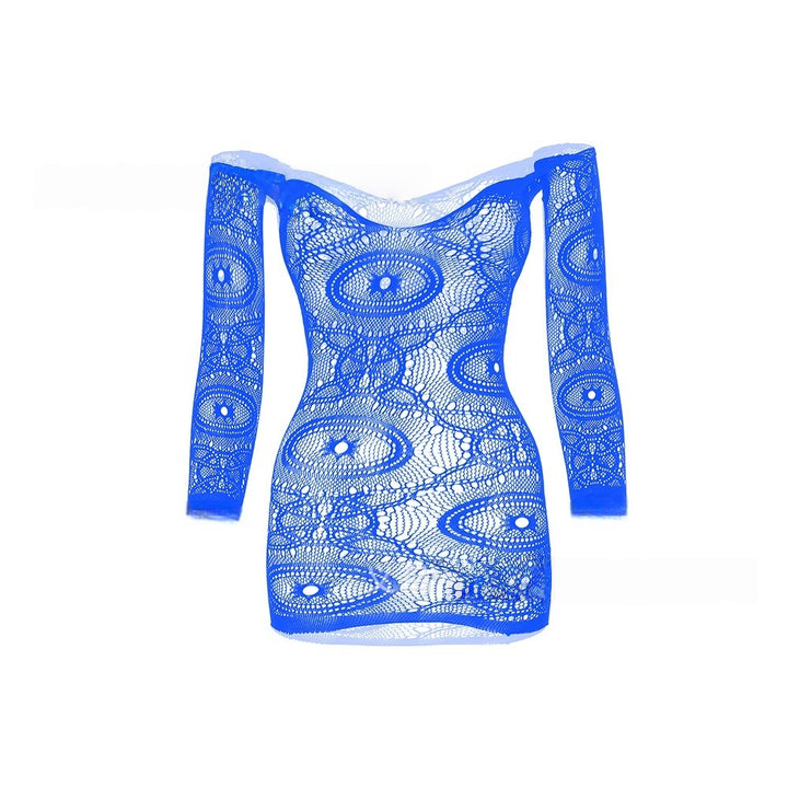 Off-Shoulder Baroque Lace Micro Dress