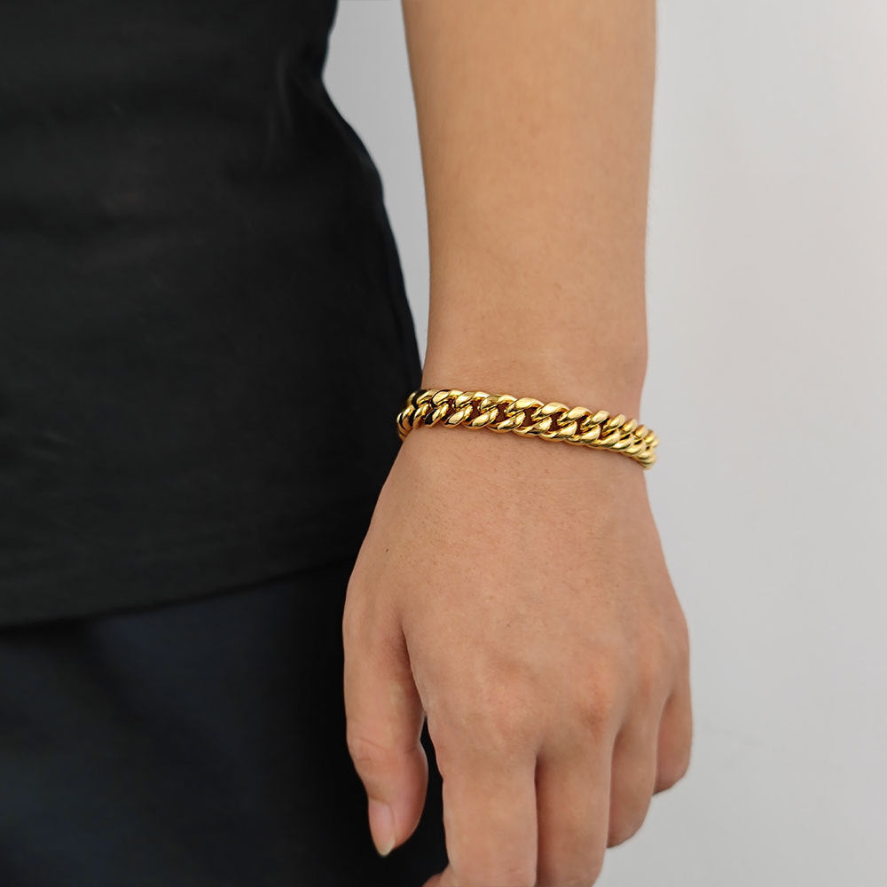 Cuban Link Bracelet (Silver/Gold, Multiple Sizes Available)