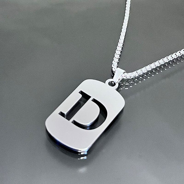 26-Letter Dog Tag Necklace