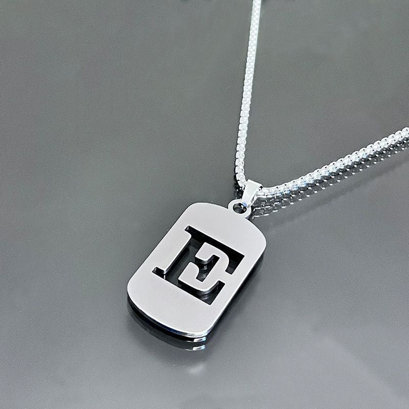 26-Letter Dog Tag Necklace