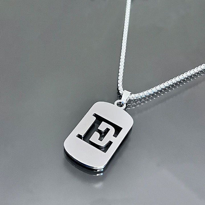 26-Letter Dog Tag Necklace