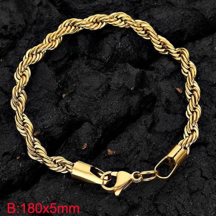 Hip-Hop Twist Chain Bracelet