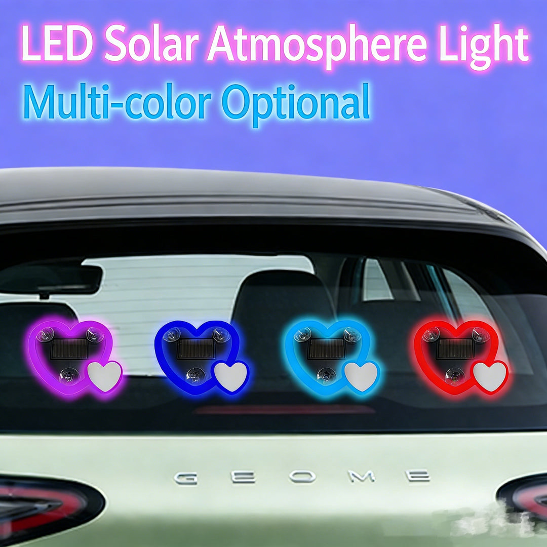 Love Heart Car Window Ambient Light | Solar-Powered Neon Accent