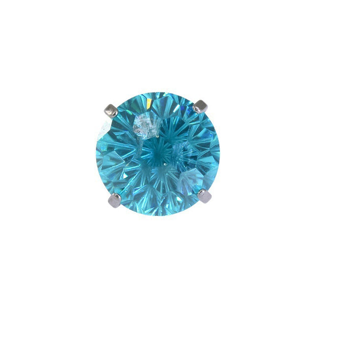 Multi-Color Gemstone Round-Cut Shining Earrings (Multiple Colors Available)