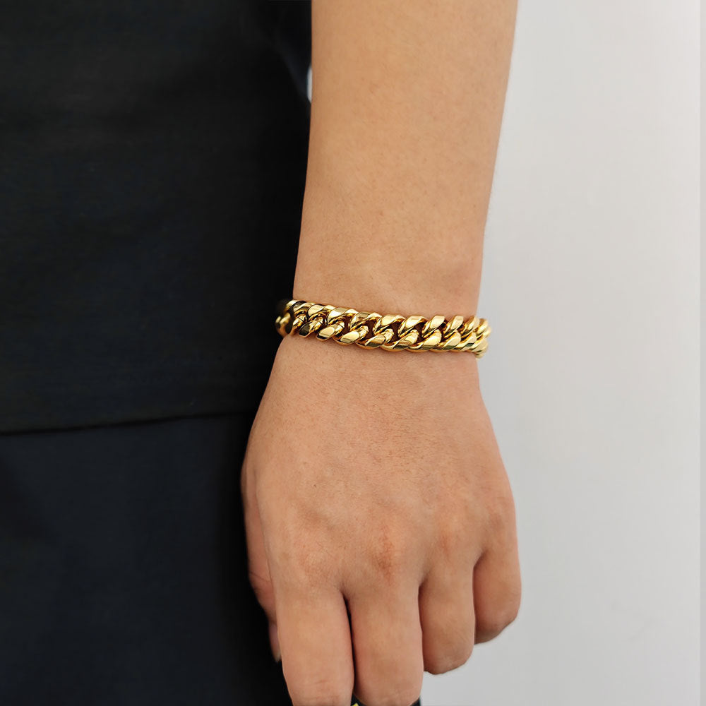 Cuban Link Bracelet (Silver/Gold, Multiple Sizes Available)