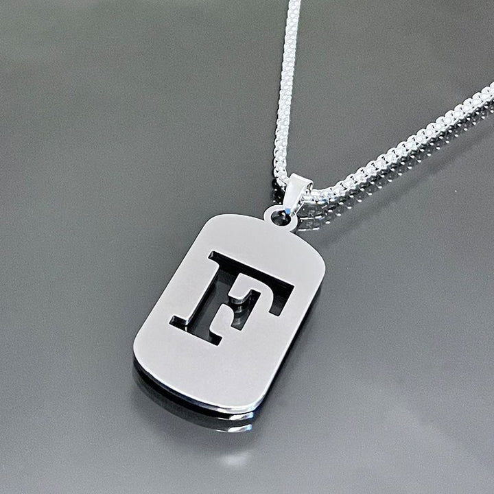 26-Letter Dog Tag Necklace