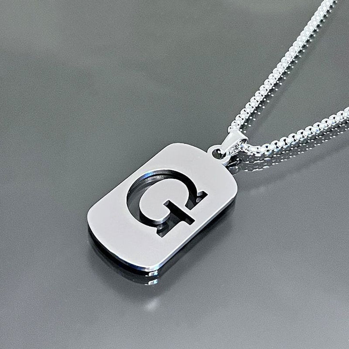 26-Letter Dog Tag Necklace