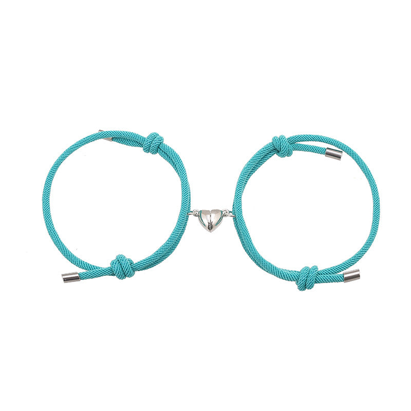 Multi-Color Heart Magnetic Couple Bracelet
