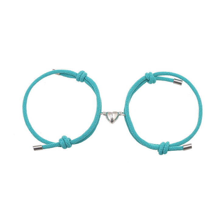 Multi-Color Heart Magnetic Couple Bracelet