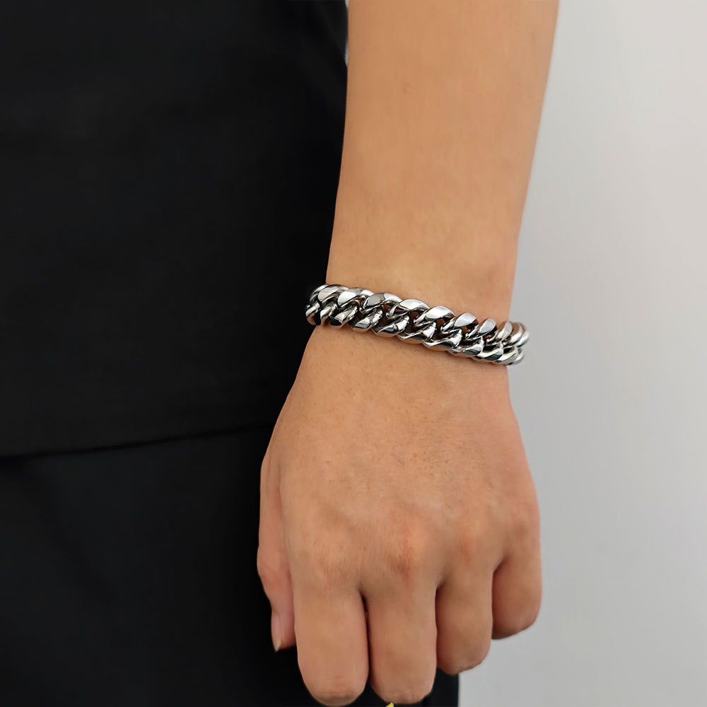 Cuban Link Bracelet (Silver/Gold, Multiple Sizes Available)