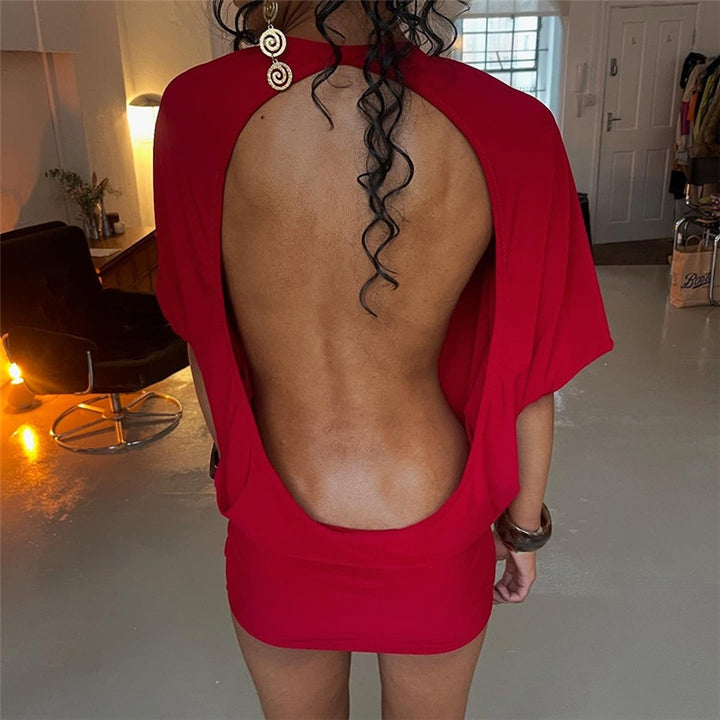 Open Back Mini Dress