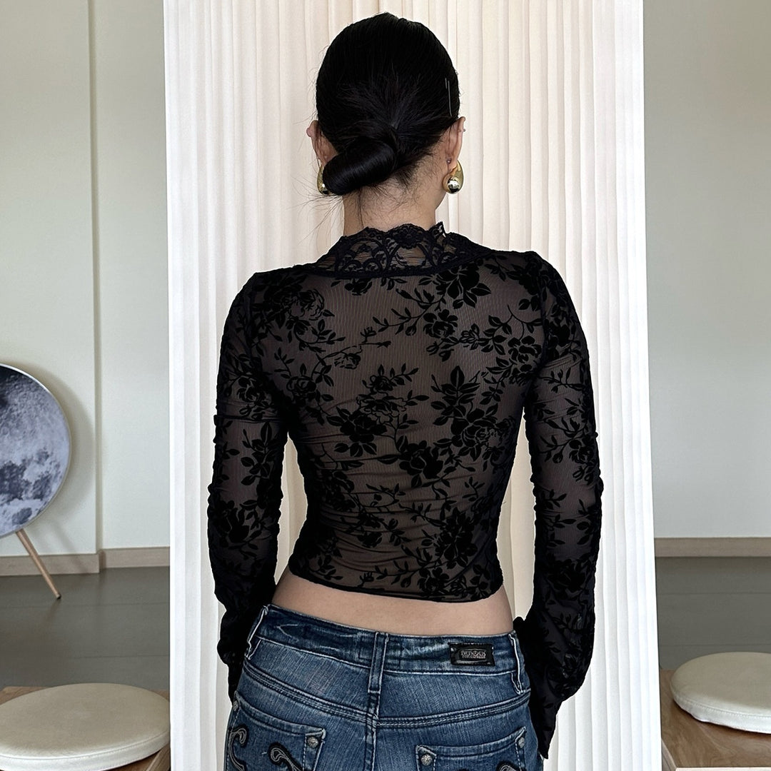 Sexy Leopard Lace Crop Top