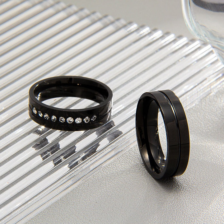 Minimal Love Eternal Multi-Color Minimalist Couple Rings