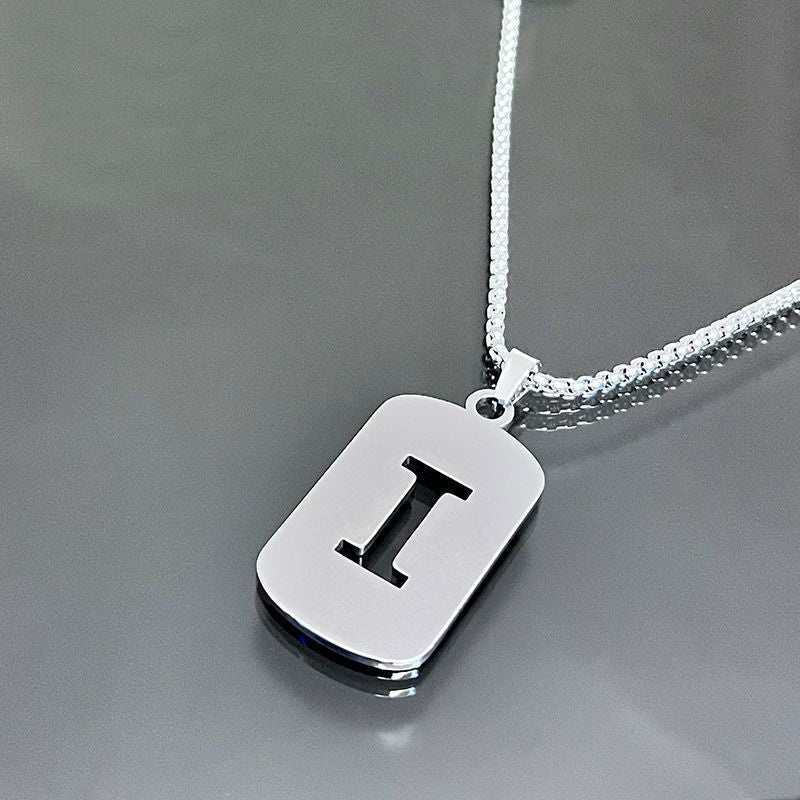 26-Letter Dog Tag Necklace