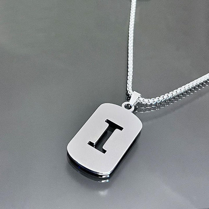 26-Letter Dog Tag Necklace