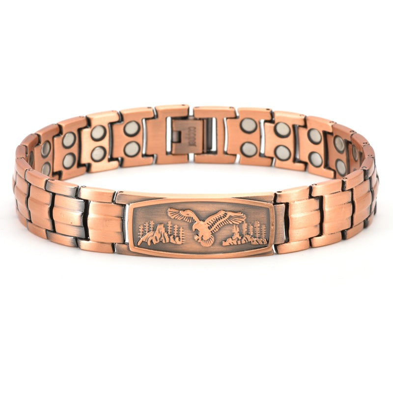 Cross Scripture Metal Bracelet (Black Copper/Full Copper Version)