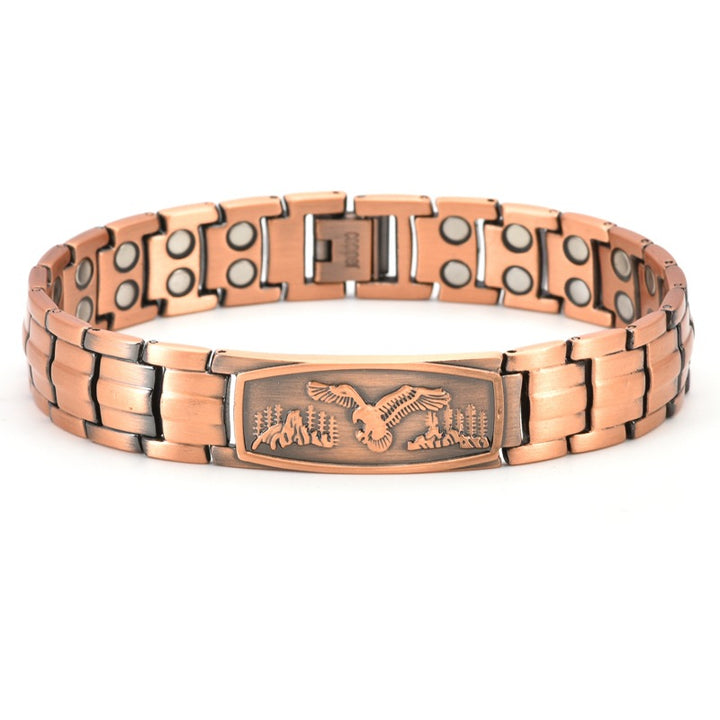 Cross Scripture Metal Bracelet (Black Copper/Full Copper Version)