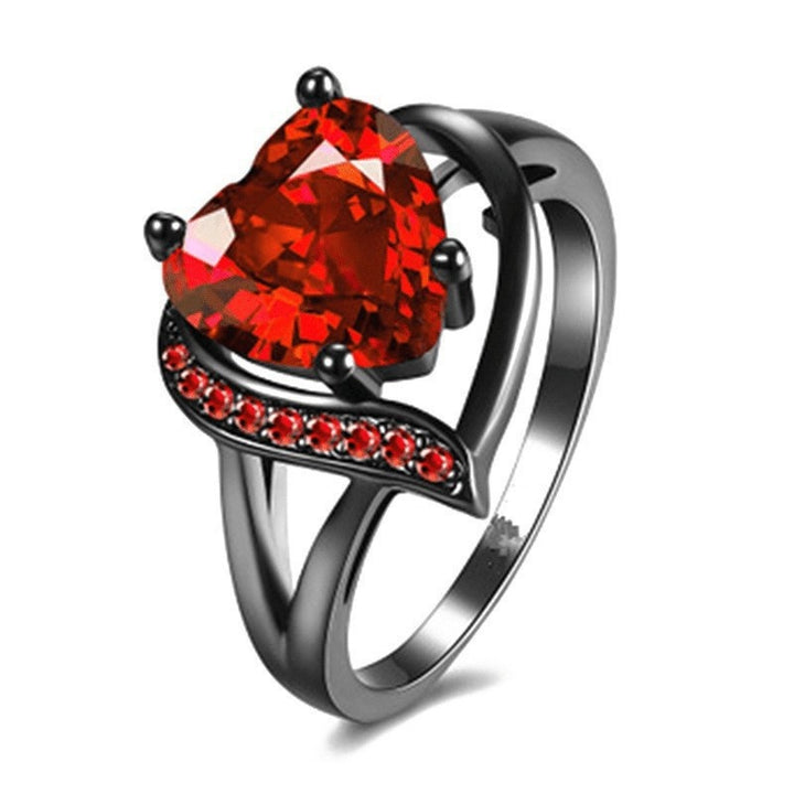 Vintage Dragon Pattern Couple Rings Black-Plated Alloy Gemstone Bands（Free shipping on a pair of rings）