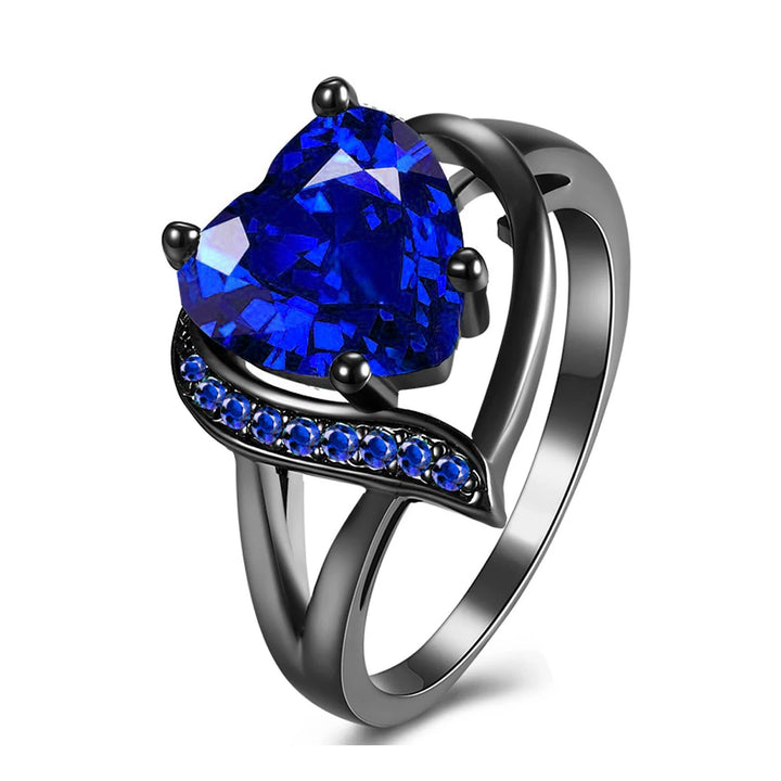 Vintage Dragon Pattern Couple Rings Black-Plated Alloy Gemstone Bands（Free shipping on a pair of rings）