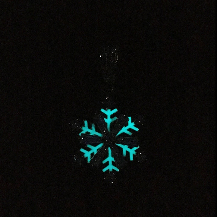 Glow-in-the-Dark Rotating Snowflake Necklace | Shine by Day, Glow by Night