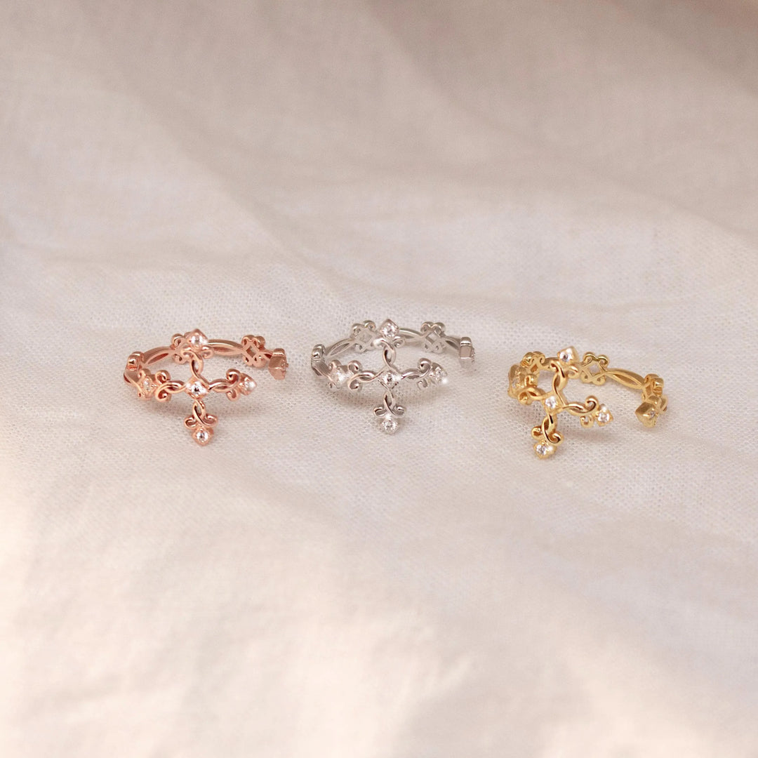 Cross Ring 925 Sterling Silver