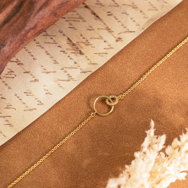 Linked Ring Diamond Necklace